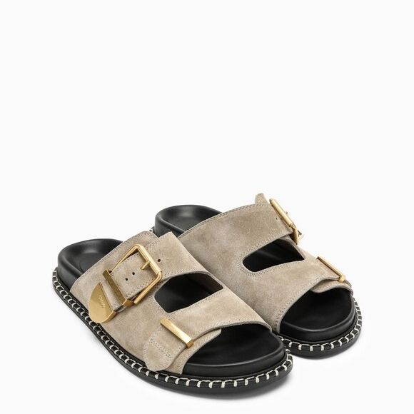 BALMAIN 26S BOOTS IN NUDE BEIGE CALFSKIN AND SUEDE